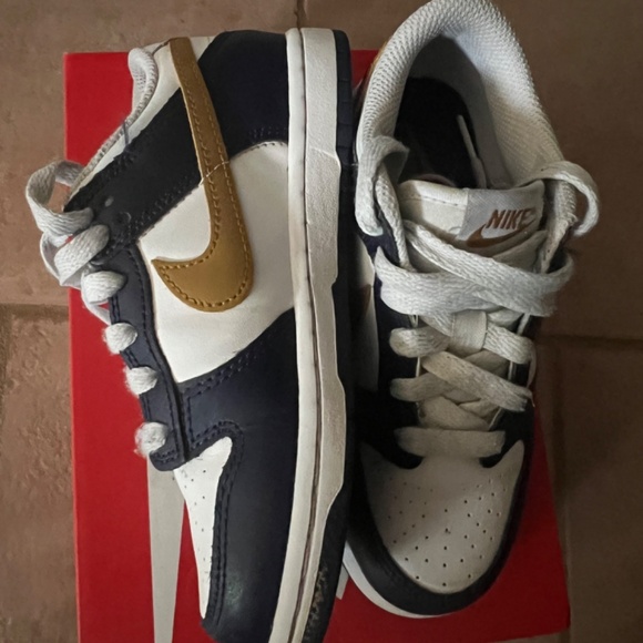 Nike Dunk Low PSE White/Wheat/Midnight Navy Size 13c - Picture 9 of 14
